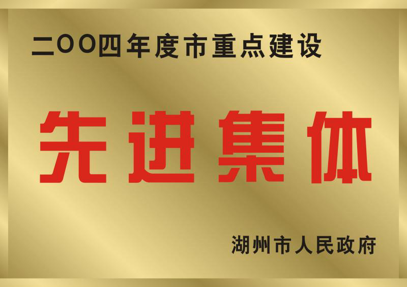 2004年度湖州市重點建設(shè)先進集體